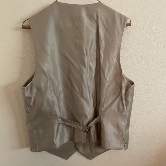 Perry Ellis LINEN BLEND HERRINGBONE SUIT VEST SZ M - Picture 3 of 3